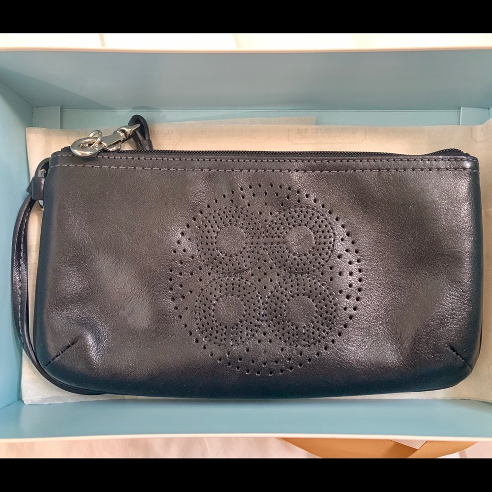 Coach Black Leather Clutch